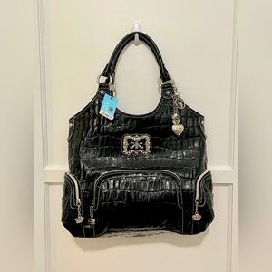 Kathy Van Zeeland Black & Silver Tote